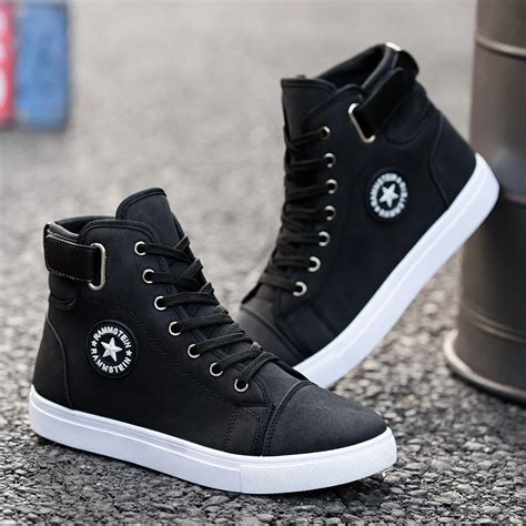 casual high top shoes men.